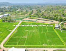 (LS405-07) Scenic 7+ Rai Plot of Land with Mountain and Rice Paddy Views for Sale in Choeng Doi, Doi Saket, Chiang Mai
